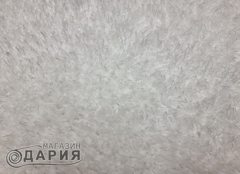Тъкан килим 3D SHAGGY GRANDE white КРЪГ